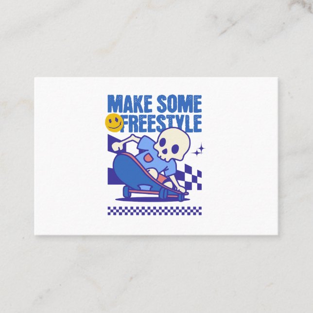 Niedliches Skateboard Visitenkarte (Vorderseite)