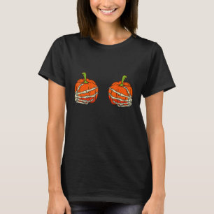 Niedliches Skelett für Frauen auf Skeletthand T-Shirt
