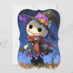 Niedliches Skelett Rotzunge Halloween Kinderdusche Einladung
