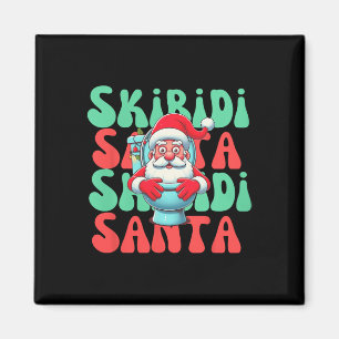 Niedliches Skibidi Toilet Santa Xmas Magnet