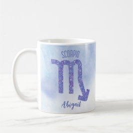 Niedliches Skorpio Astrologie Zeichen Lila Kaffeetasse