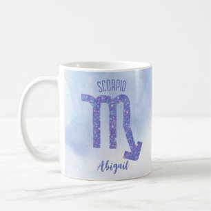 Niedliches Skorpio Astrologie Zeichen Lila Kaffeetasse