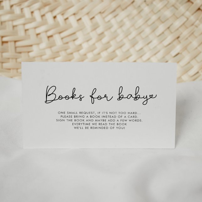 Niedliches Skript-Babyduschbuch Begleitkarte (Von Creator hochgeladen)