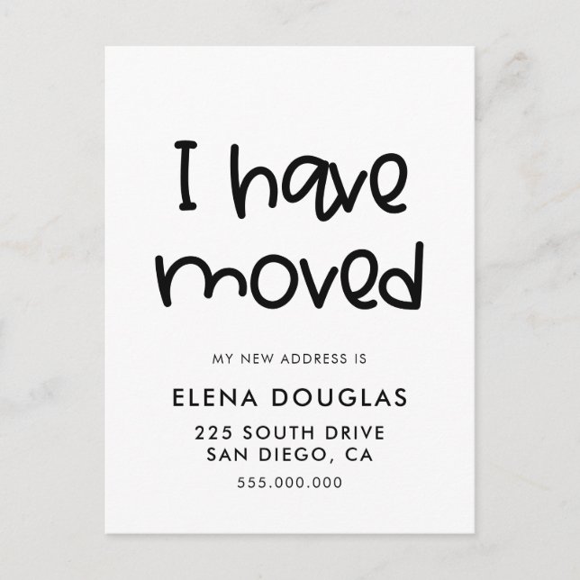 Niedliches Skript, das ich verschoben habe Postkarte (Vorderseite)