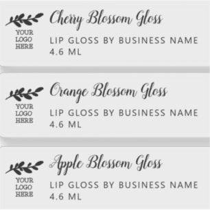 Niedliches Skript mit Logo-Clean Lip Gloss Makeup Aufkleber