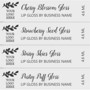 Niedliches Skript mit Logo-Clean Lip Gloss Makeup  Aufkleber