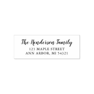 Niedliches Skript Neue Zuhause-Rücksendeadresse Permastempel