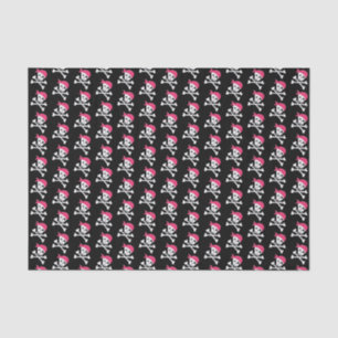 Niedliches Skull Crossbones Pattern Pirate Theme Seidenpapier