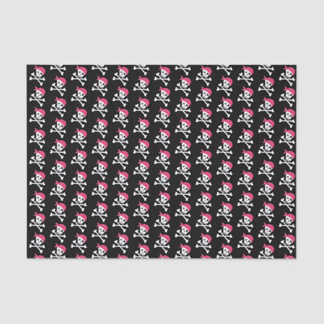 Niedliches Skull Crossbones Pattern Pirate Theme Seidenpapier (Vorderseite)