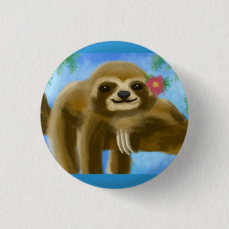 Niedliches Sloth-Abzeichen Button