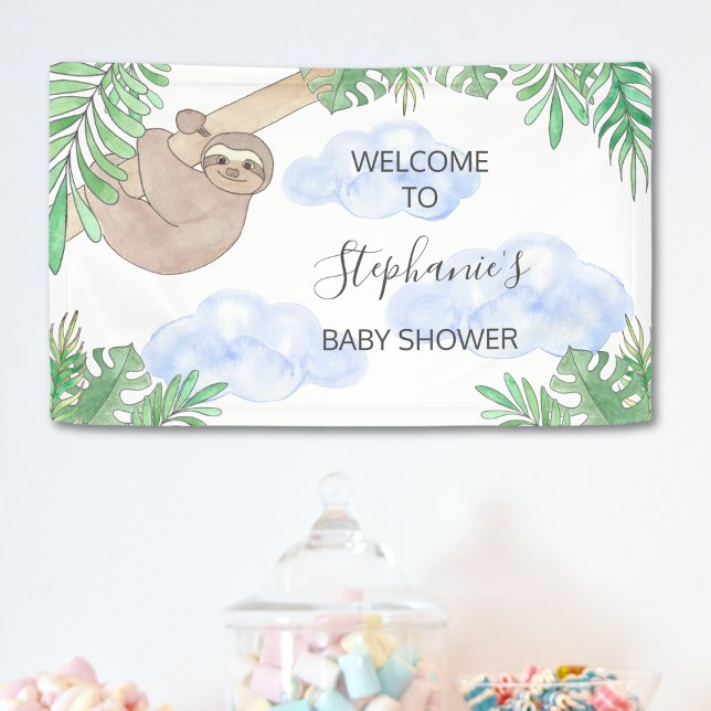 Niedliches Sloth Baby Duschbanner Banner (Von Creator hochgeladen)