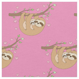 Niedliches Sloth Baby Kinderzimmer Dekoration Pink Stoff