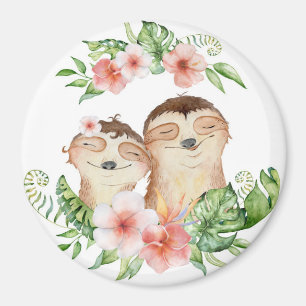 Niedliches Sloth Couple Magnet