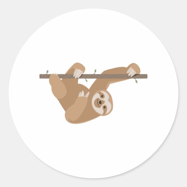 Niedliches Sloth-Geschenk Runder Aufkleber (Vorderseite)
