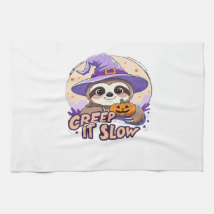 Niedliches Sloth Halloween Shirt � Funny Creep It Geschirrtuch
