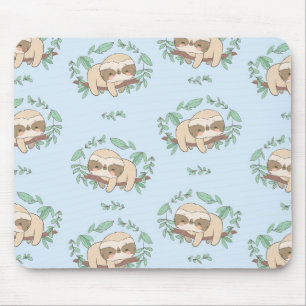 Niedliches Sloth-Muster Mousepad