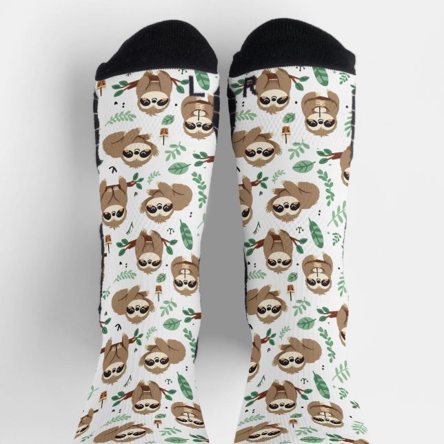 Niedliches Sloth-Muster Socken (Oben)