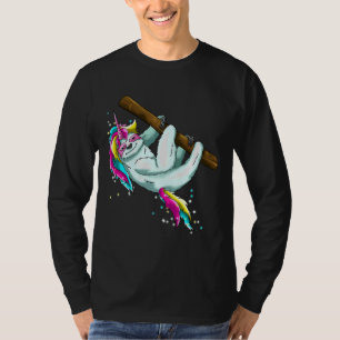 Niedliches Sloth Unicorn Funny Magical Horn T-Shirt