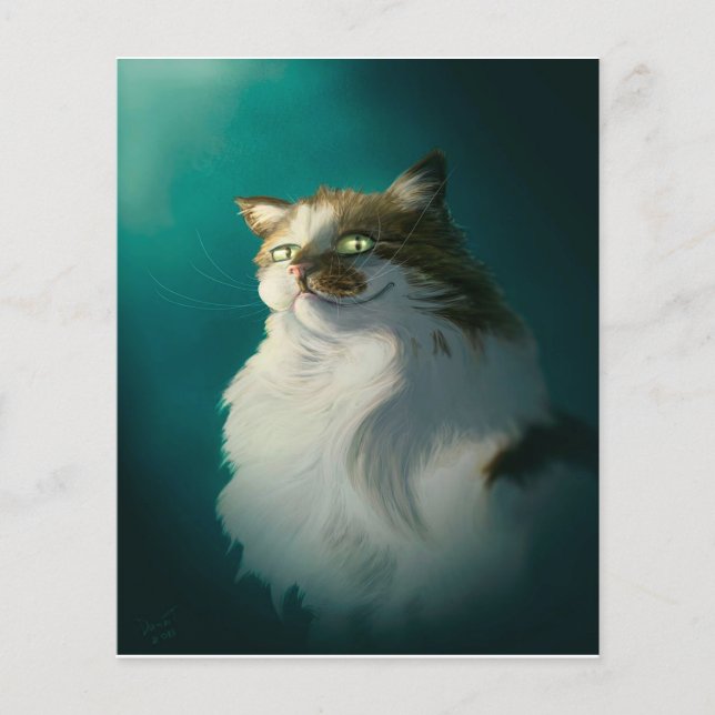 Niedliches Sly Cat Geschenk| Funny Cat Zum Geburts Flyer (Vorne)