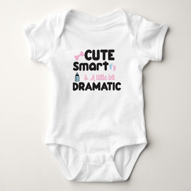 Niedliches Smart & Dramatic Funny Baby Strampler (Vorderseite)