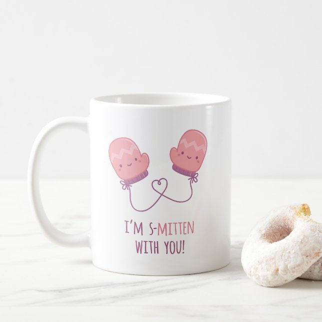 Niedliches Smitten mit Ihnen Kaffeetasse (Mit Donut)