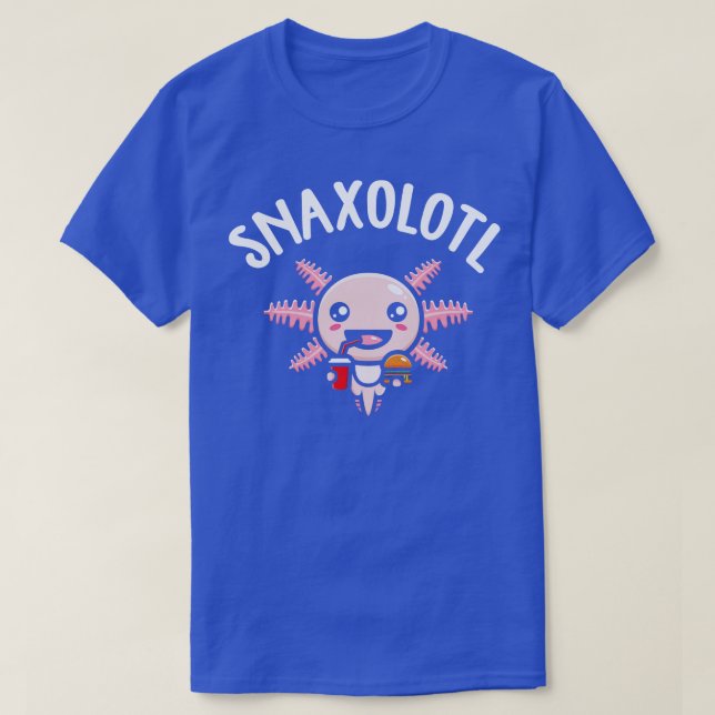 Niedliches Snaxolotl Axolotl Salamander Food Puff T-Shirt (Design vorne)