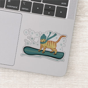 Niedliches Snowboarden Aufkleber