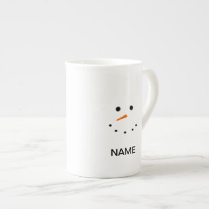 Niedliches Snowman-Gesichts-personalisierte Tasse