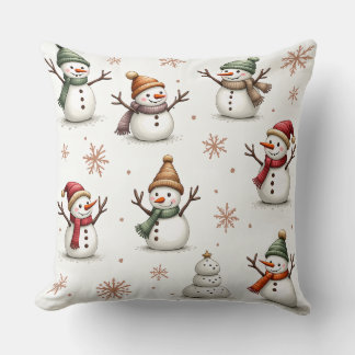 "Niedliches Snowman Pattern Cushion" Kissen