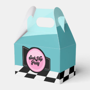 Niedliches Sockenhop 50er-Party Geschenkschachtel