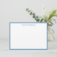 Niedliches Soft Blue Border Personalisiert Station
