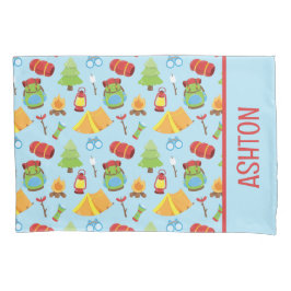 Niedliches Sommercampingmuster Kissenbezug