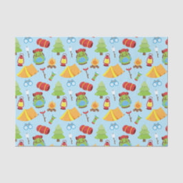 Niedliches Sommercampingmuster Seidenpapier