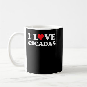 Niedliches Sommerdesign für Cicadas Lovers I Liebe Kaffeetasse