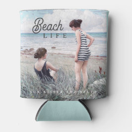 Niedliches Sonnenbad und Salty Beach Life Dosenkühler