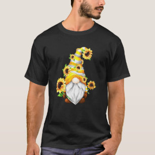 Niedliches Sonnenblumen-Genom für Großvater mit An T-Shirt