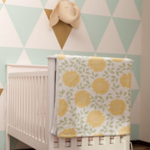 Niedliches Sonnenblumenmuster Sherpadecke