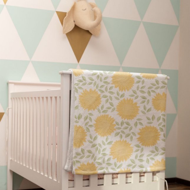 Niedliches Sonnenblumenmuster Sherpadecke (Von Creator hochgeladen)