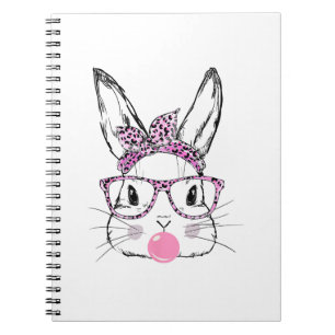 Niedliches Sonnengesicht Rosa Leopard Brille Bubbl Notizblock