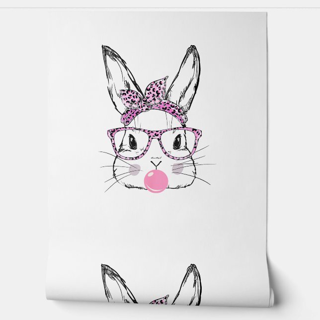 Niedliches Sonnengesicht Rosa Leopard Brille Bubbl Tapete (Abrollen)
