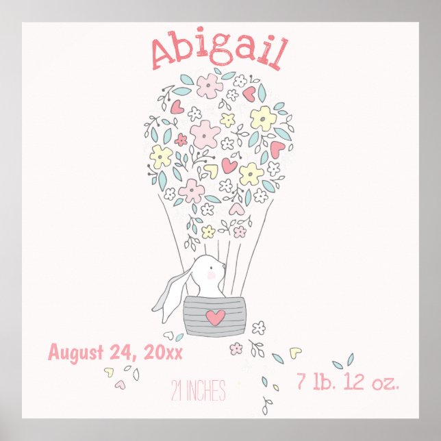 Niedliches Sonnenstudio in Air Balloon New Stats K Poster (Vorne)