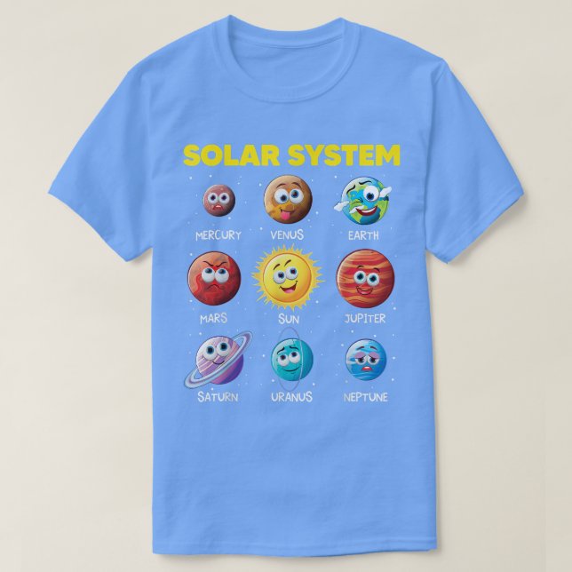 Niedliches Sonnensystem Der Sonnenplanet steht der T-Shirt (Design vorne)