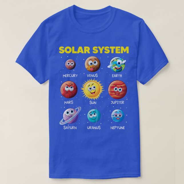 Niedliches Sonnensystem Der Sonnenplanet steht der T-Shirt (Design vorne)