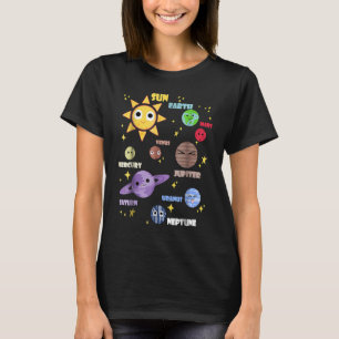 Niedliches Sonnensystem Kinder Kinder Astronomie T-Shirt