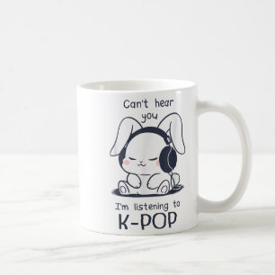 Niedliches sonniges Kaninchen Ich bin Listeni Kaffeetasse