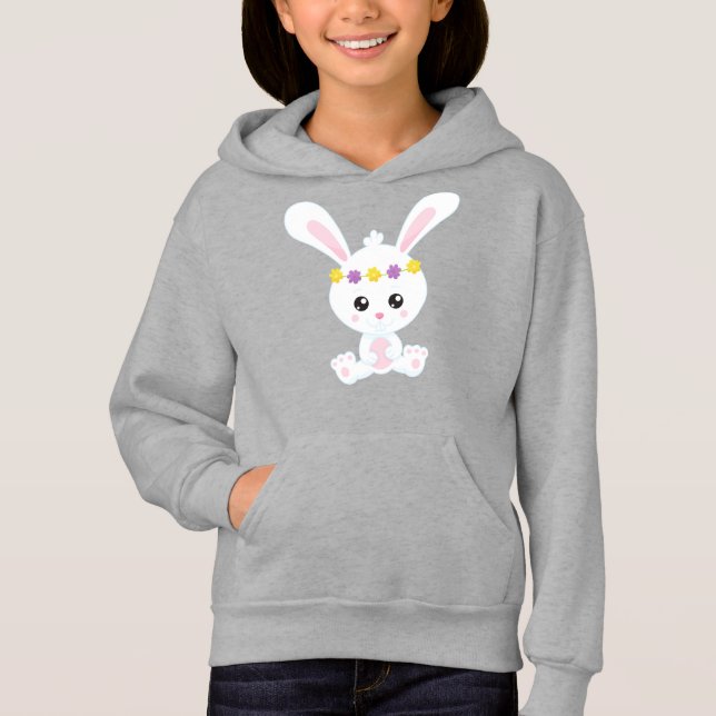 Niedliches sonniges, kleines sonniges, weißes Sonn Hoodie (Vorderseite)