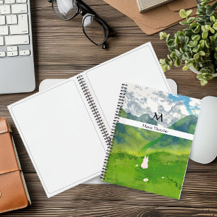 Niedliches sonniges Wetter mit Aussicht auf Berge Notizbuch