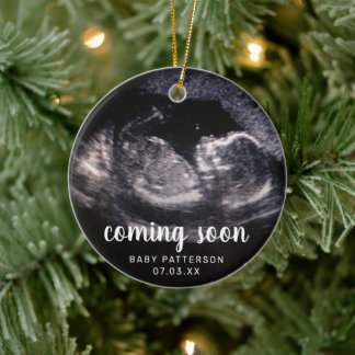 Niedliches Sonogram Foto Schwangerschaft Weihnacht Keramik Ornament