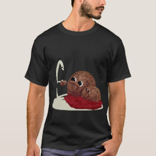 Niedliches Spaghetti Treffen Meatballs T-Shirt