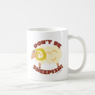 Niedliches Spaß Schaf Schäbiges Lamm Cartoon Chara Tasse